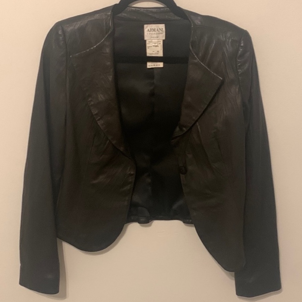 Vintage Armani Women’s Leather Blazer